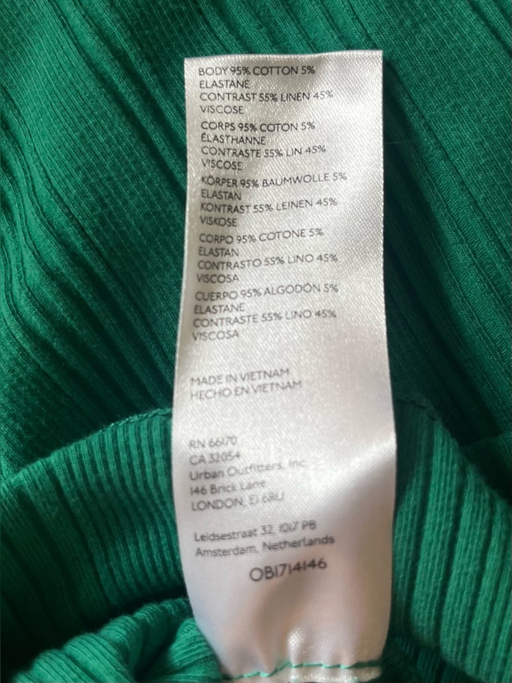Pilcro Anthropologie Green Ribbed Ruffle Trim Ribbed Tank Top - Picture 7 of 8